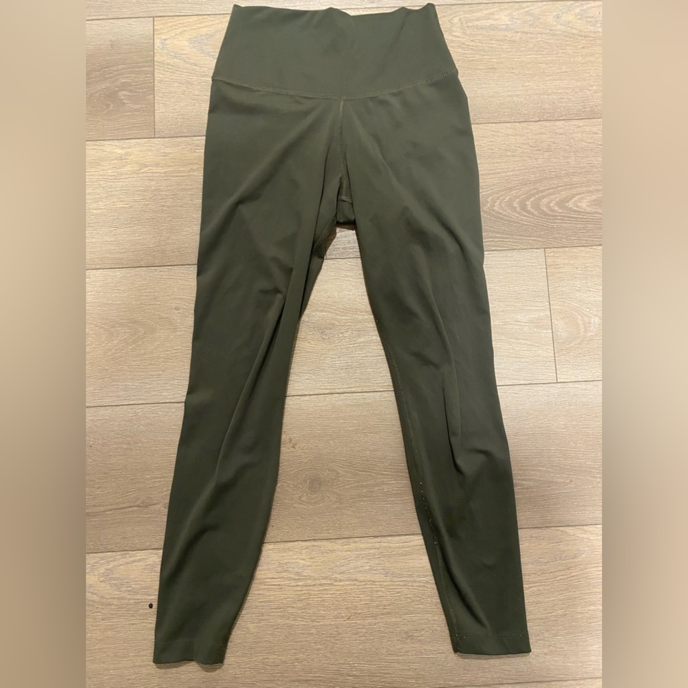 Nike Dri-FIT Olive Green Leggings High Rise Athletic Yoga Pants Women’s Small - Picture 2 of 7